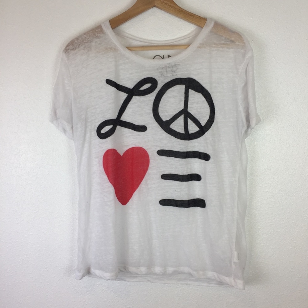 Chaser White Graphic Tee with Red and Black Accents